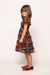 Mini Winnie Dress in Midnight Roses