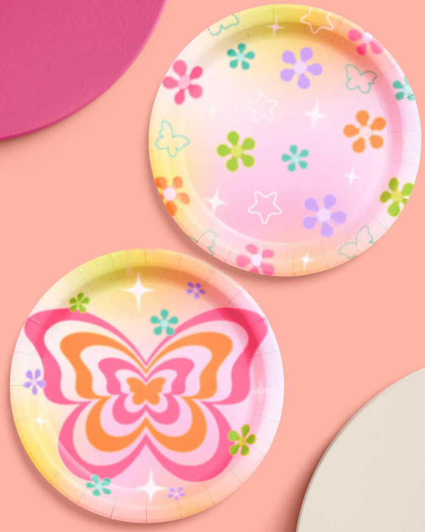 Butterfly Dream Plates - 24 paper plates