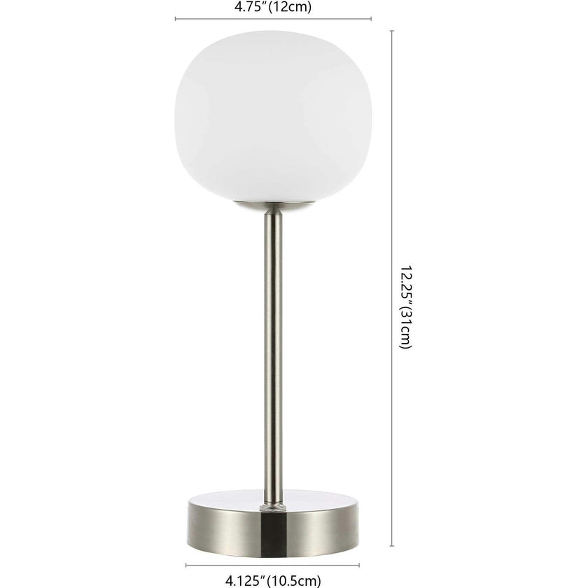 Natalia 12.25" Modern Minimalist Iron Rechargeable Integrated LED Table Lamp