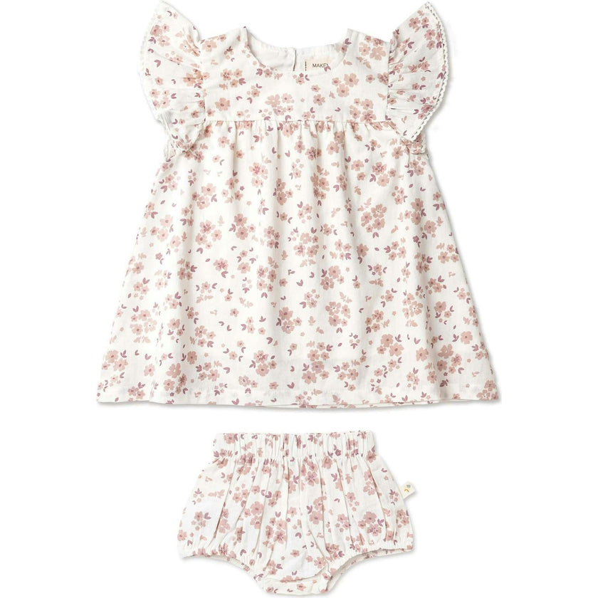 Organic Short Sleeve Flutter Dress