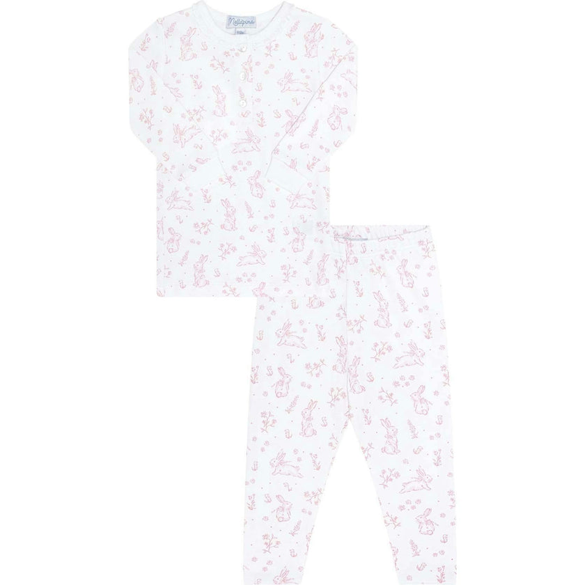 Pink Bunny Toile Pajama