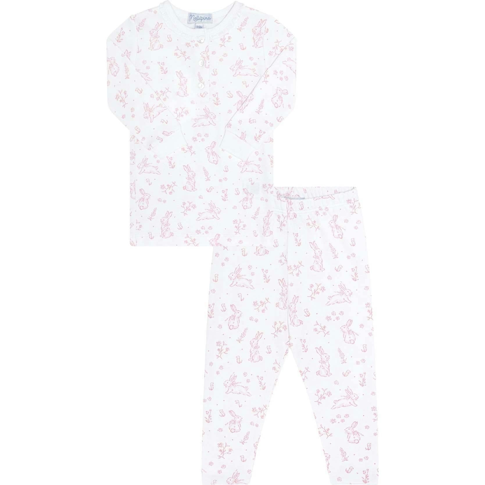 Pink Bunny Toile Pajama