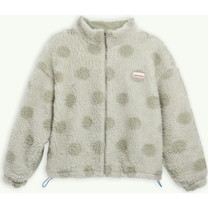 adult wool bomber jacket - polka dots