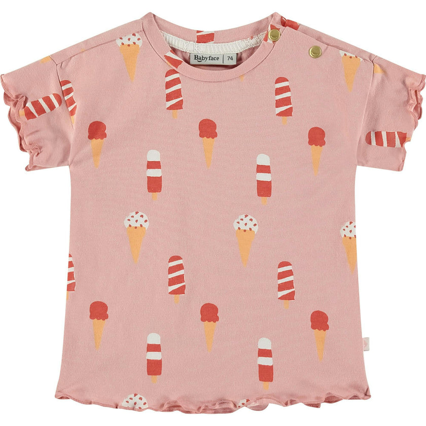 Ice Cream Cones Print Short Sleeve T-Shirt
