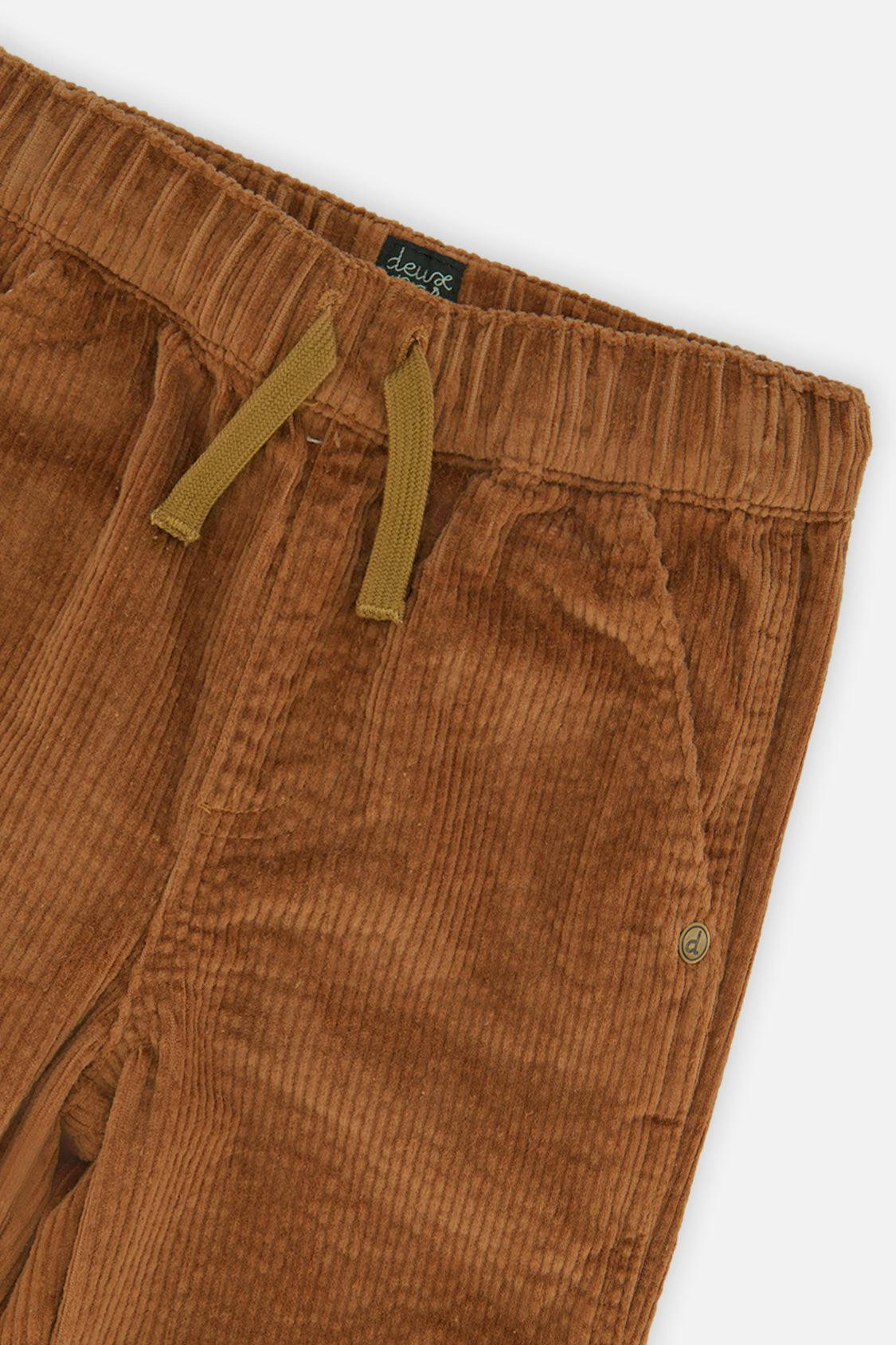 Baby Stretch Corduroy Pants with Cargo Pocket Brown Sugar