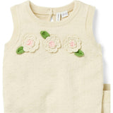 The Crochet Flower Matching Baby Set, Khaki