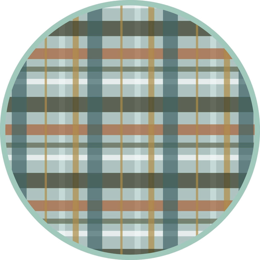 Fall Plaid Two-Piece Bamboo Long Sleeve Pajama Kids Pants Set