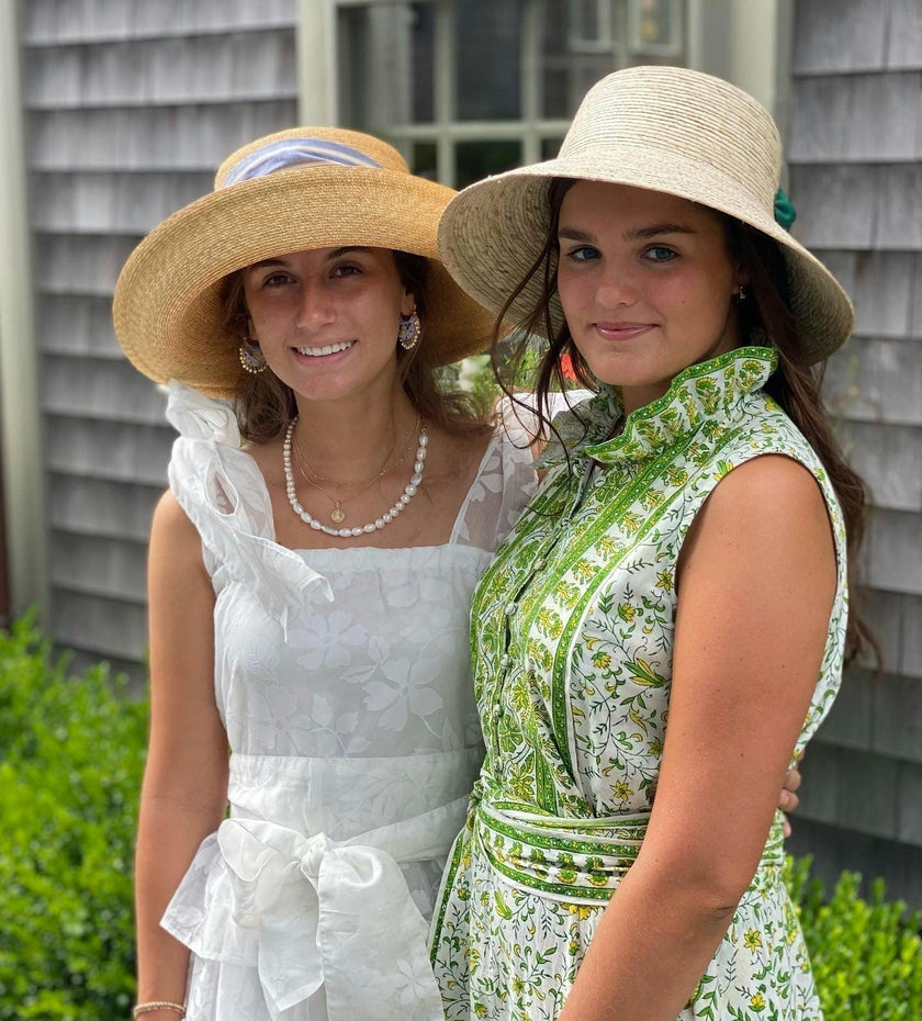 Clematis Bucket Hat (PreOrder Shipping June 15th) - Antique Eyelet Scallop Lace Short Ribbon