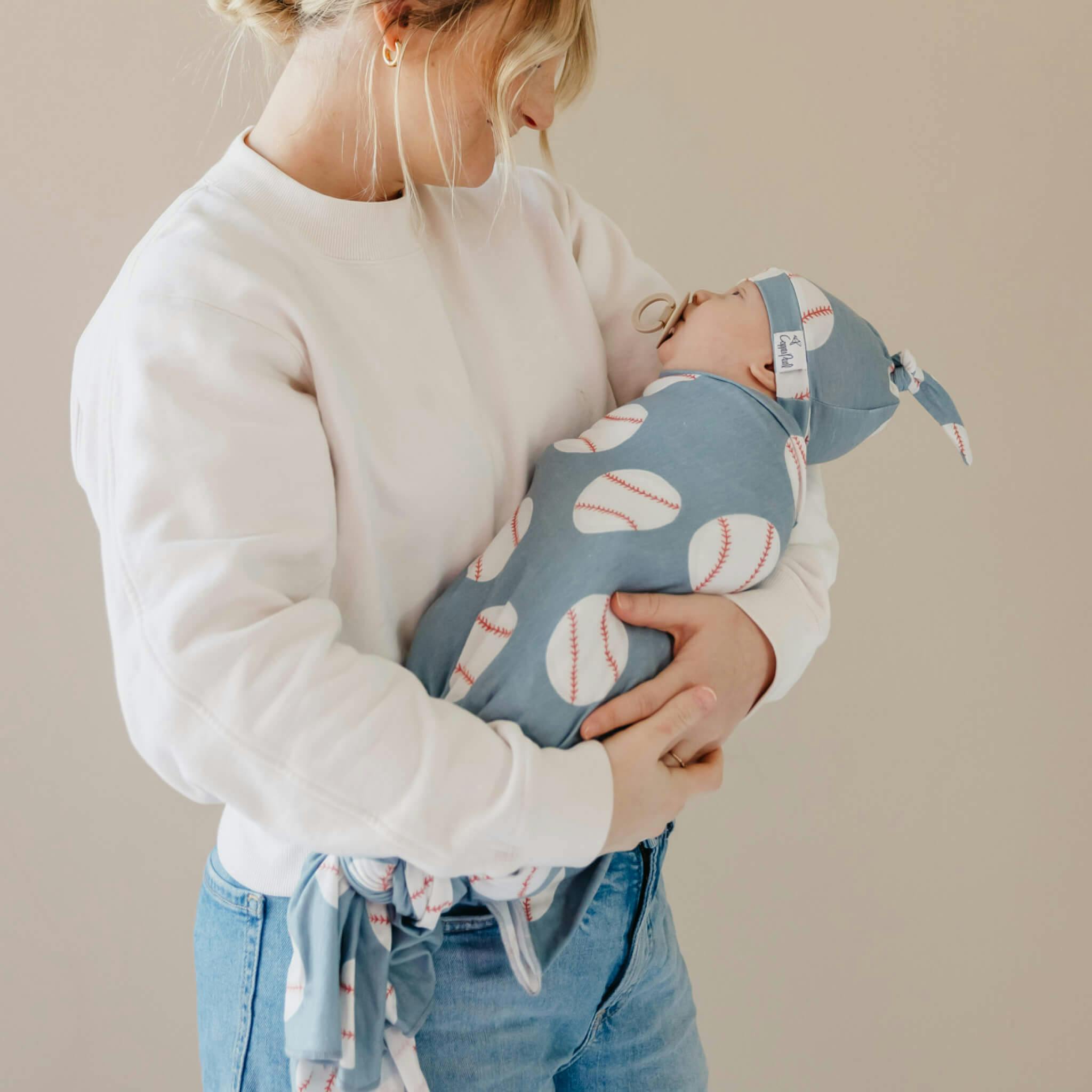 Knit Swaddle Blanket - Slugger