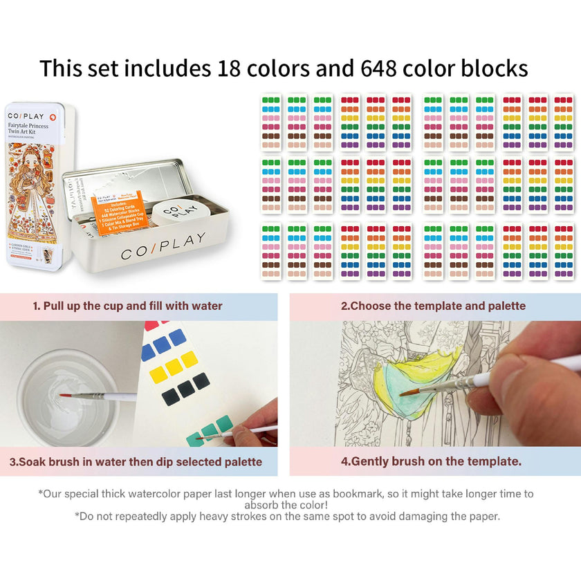 COIPLAY: Watercolor Art Kit - Fairytale Princess