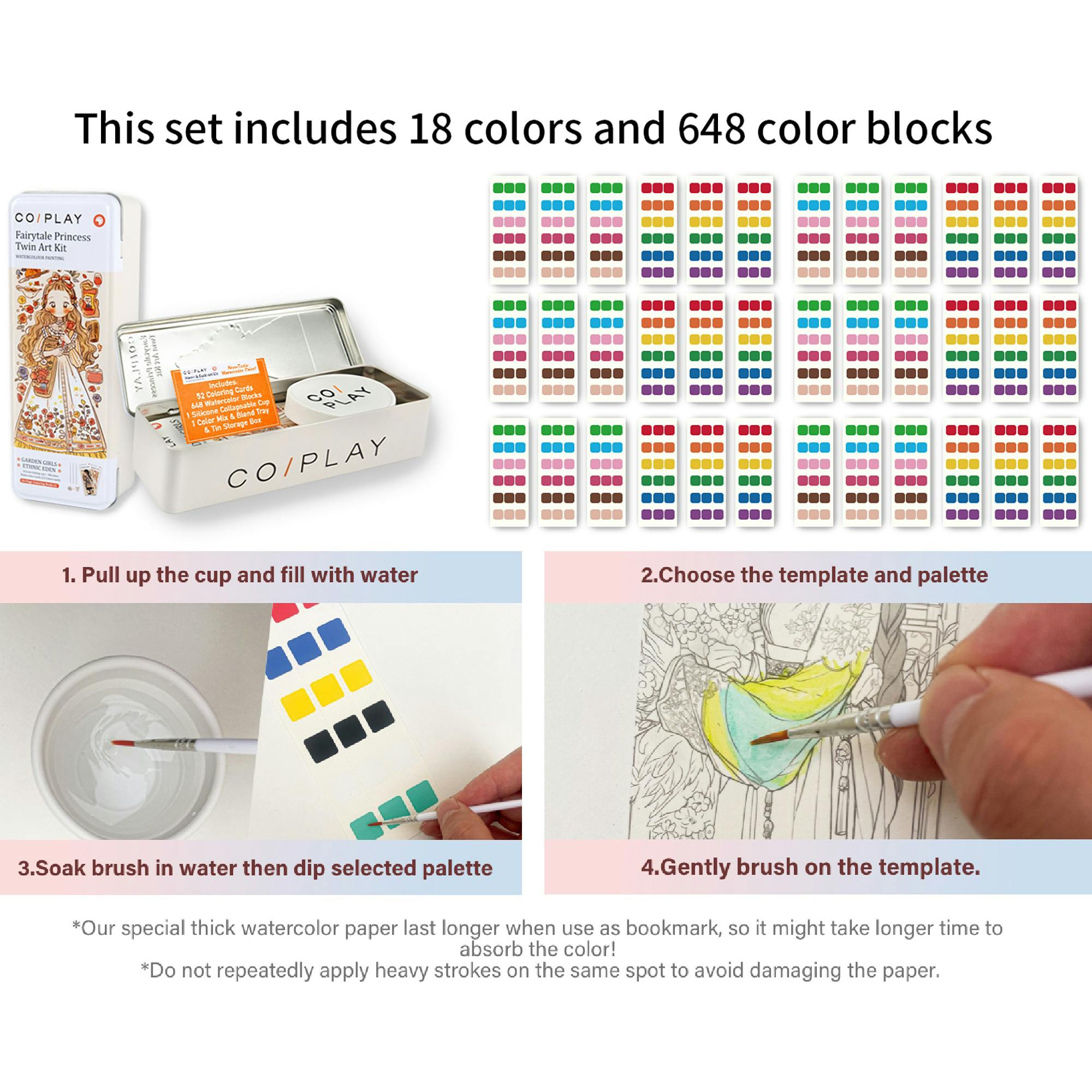 COIPLAY: Watercolor Art Kit - Fairytale Princess