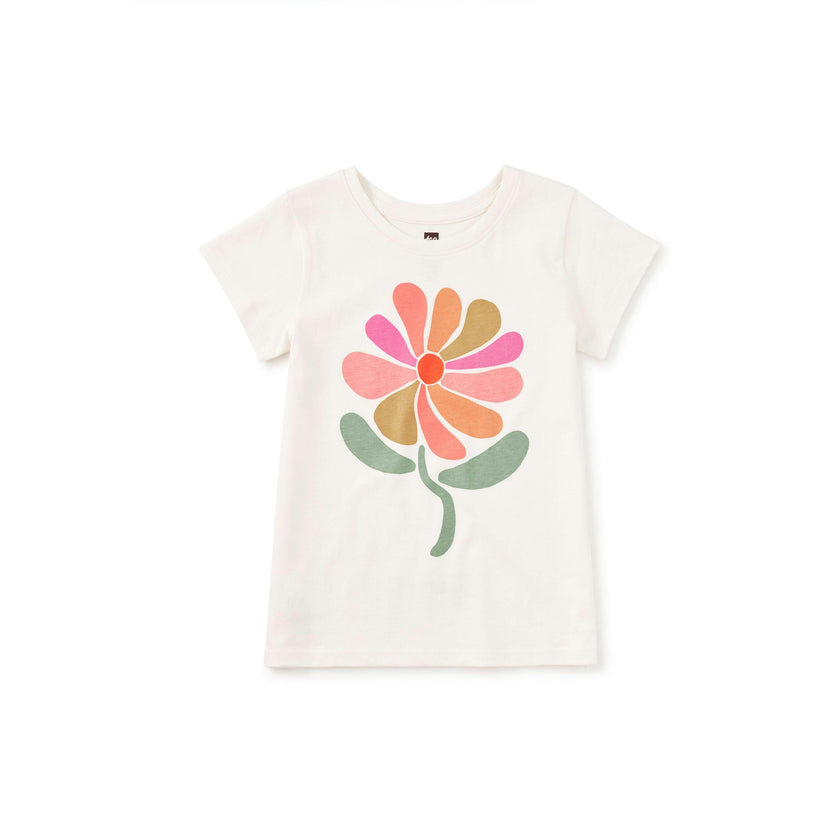 Groovy Flower Graphic Tee, Chalk