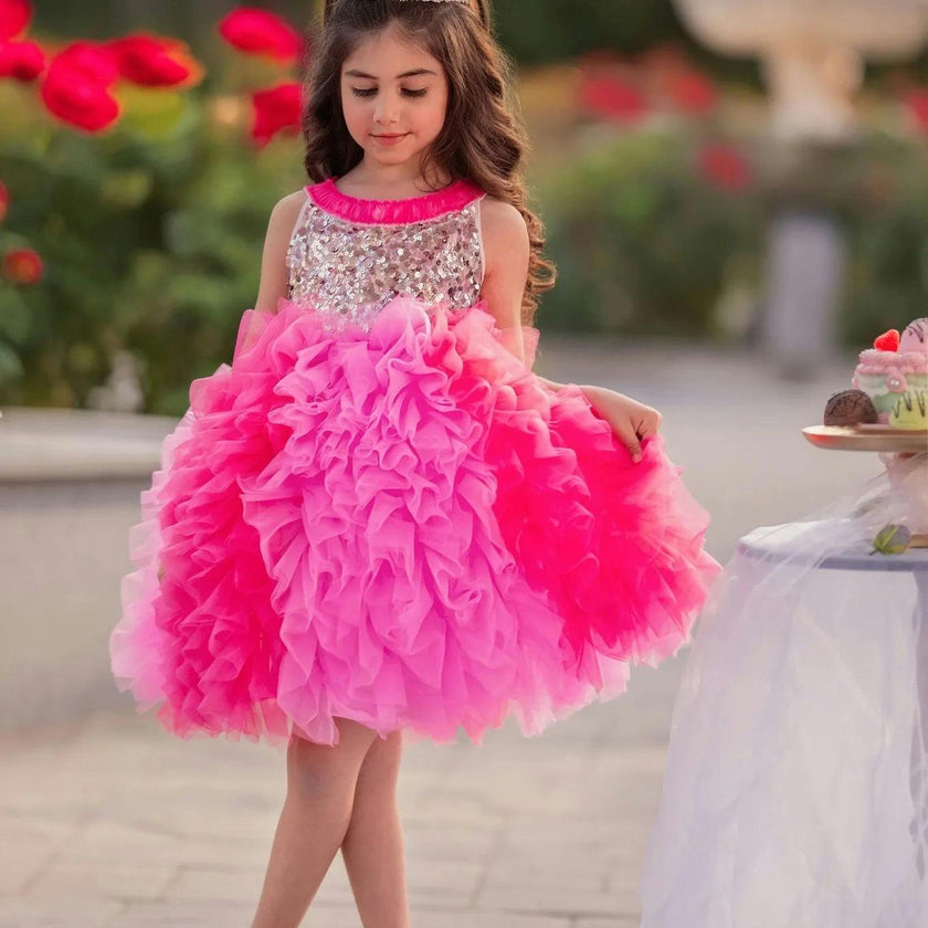Princess Rosabelle Ruffle Dress - Girls Party Dress