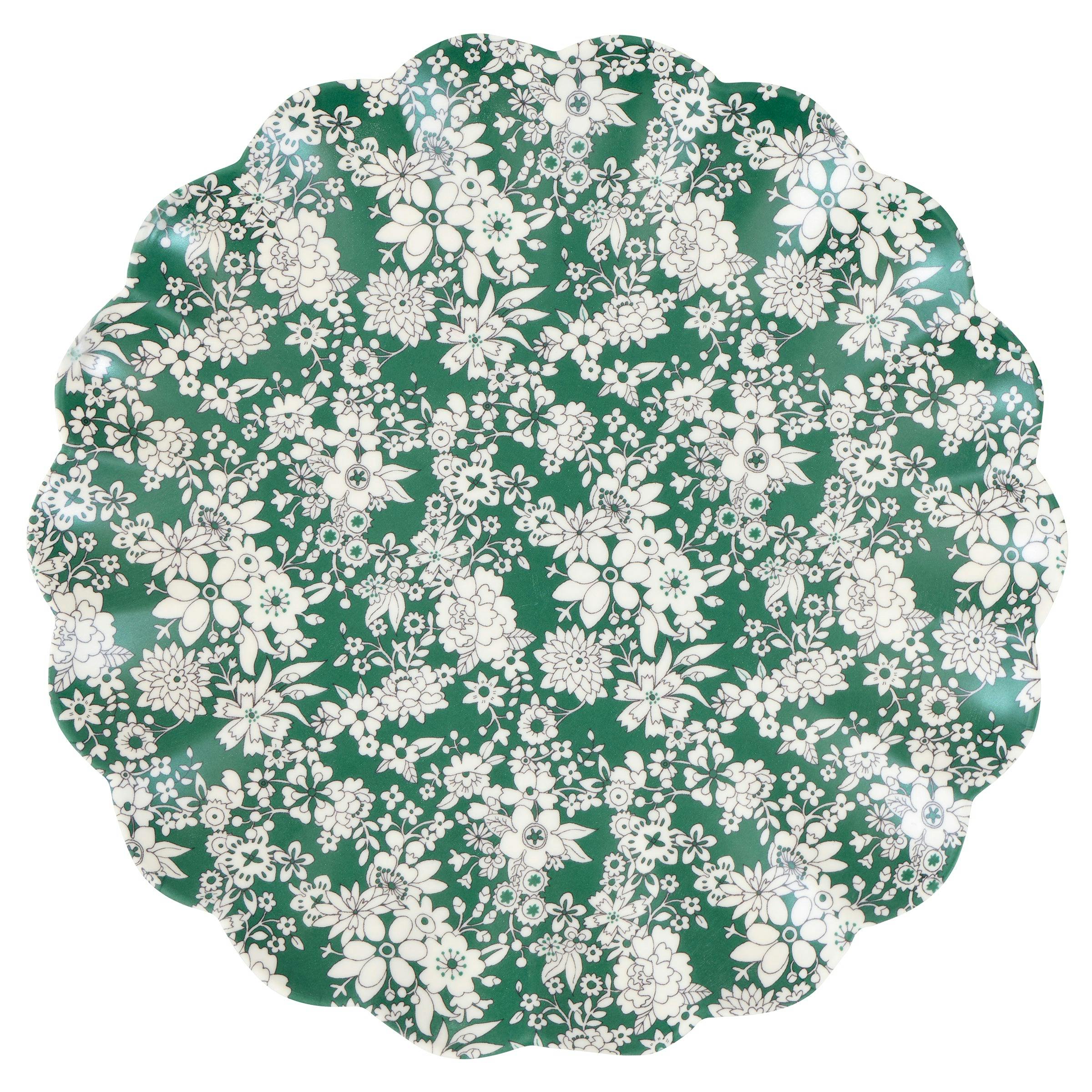 Meri Meri x Liberty Red & Green Reusable Large Plates
