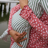 baby boxwood ticking stripe pima footie