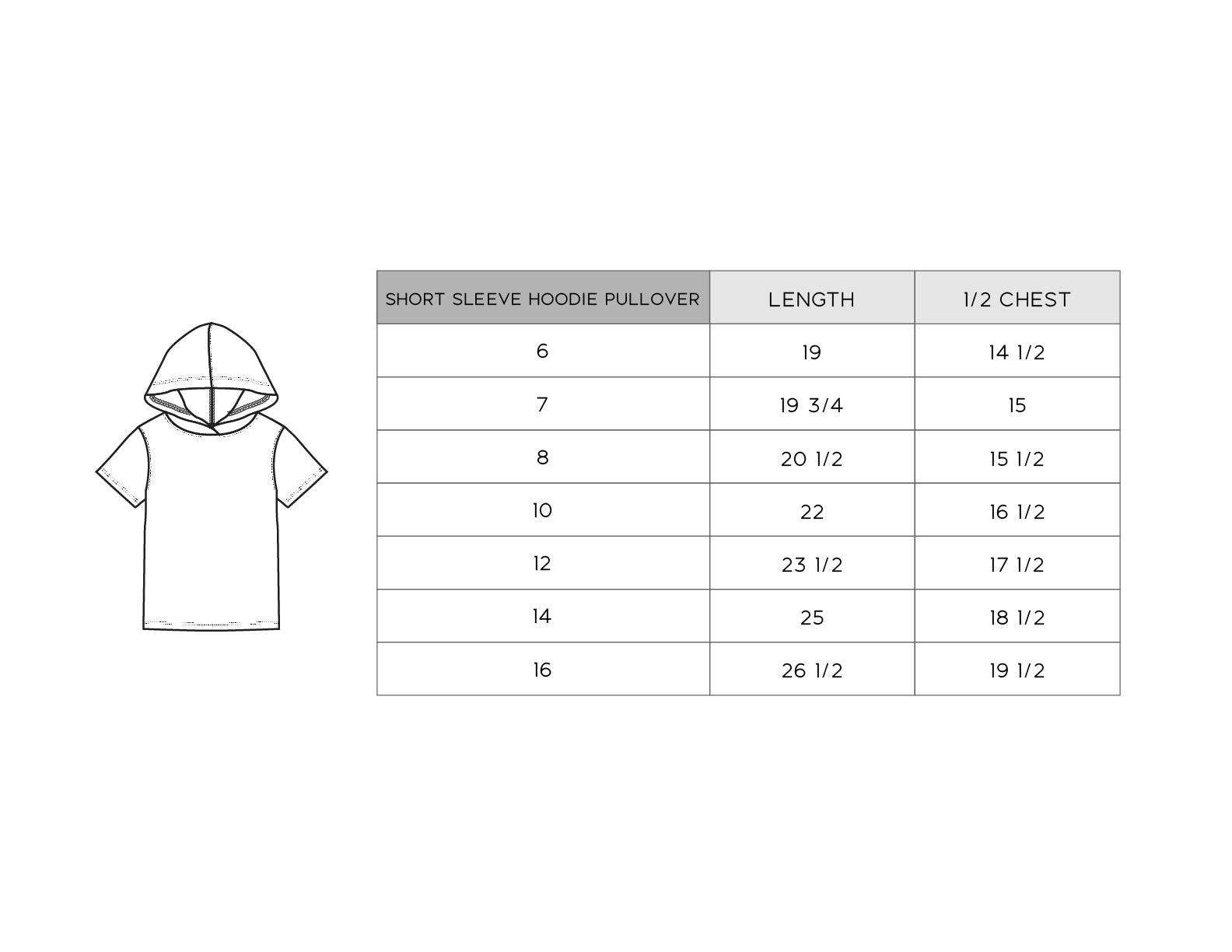 Boys Short Sleeve Hoodie Pullover in Sky Blue Stripe
