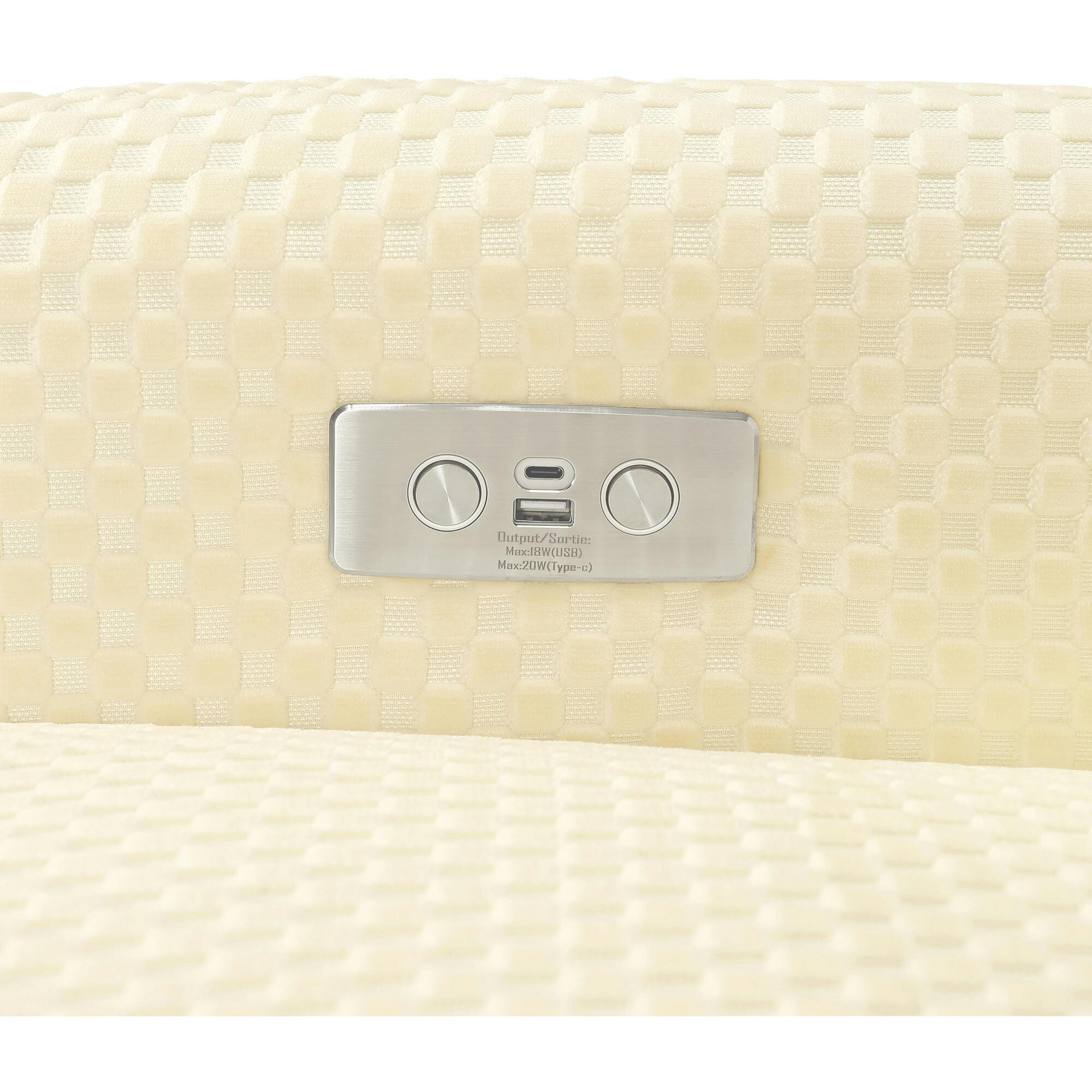 Arc Electronic Recliner & Swivel Glider With USB Port