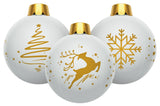 32" Inflatable Holiday Ornament - White 3 Pack
