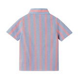 Boys Orange Striped Airy Oxford Set | Orange Stripe