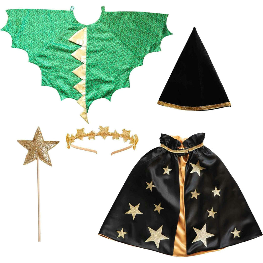 Dragon and Wizard Costume Gift Set,  Green/Black