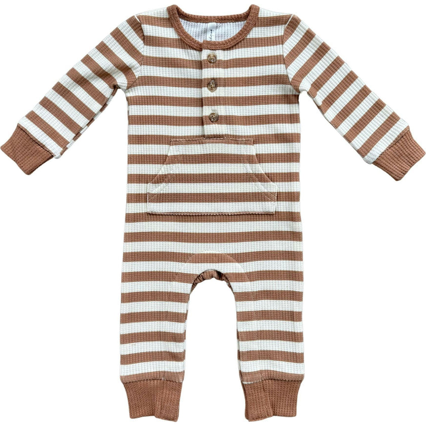 Baby Boy Waffle Romper