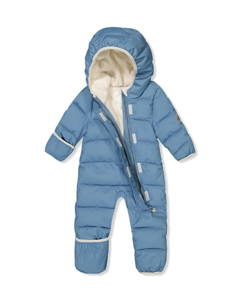Baby Cloud One Piece Snowsuit Adapted For Car Seats Blue Grey