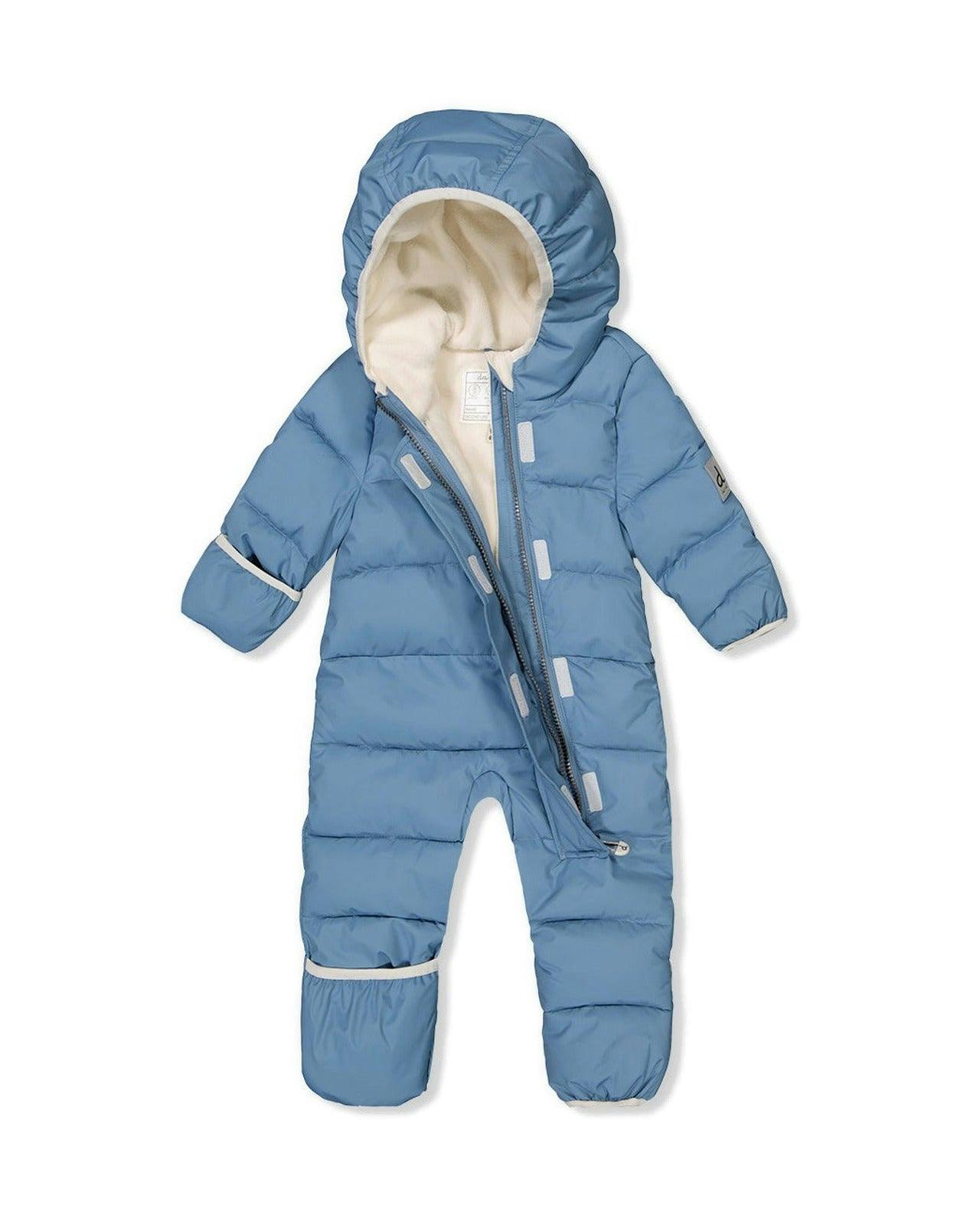 Baby Cloud One Piece Snowsuit Adapted For Car Seats Blue Grey