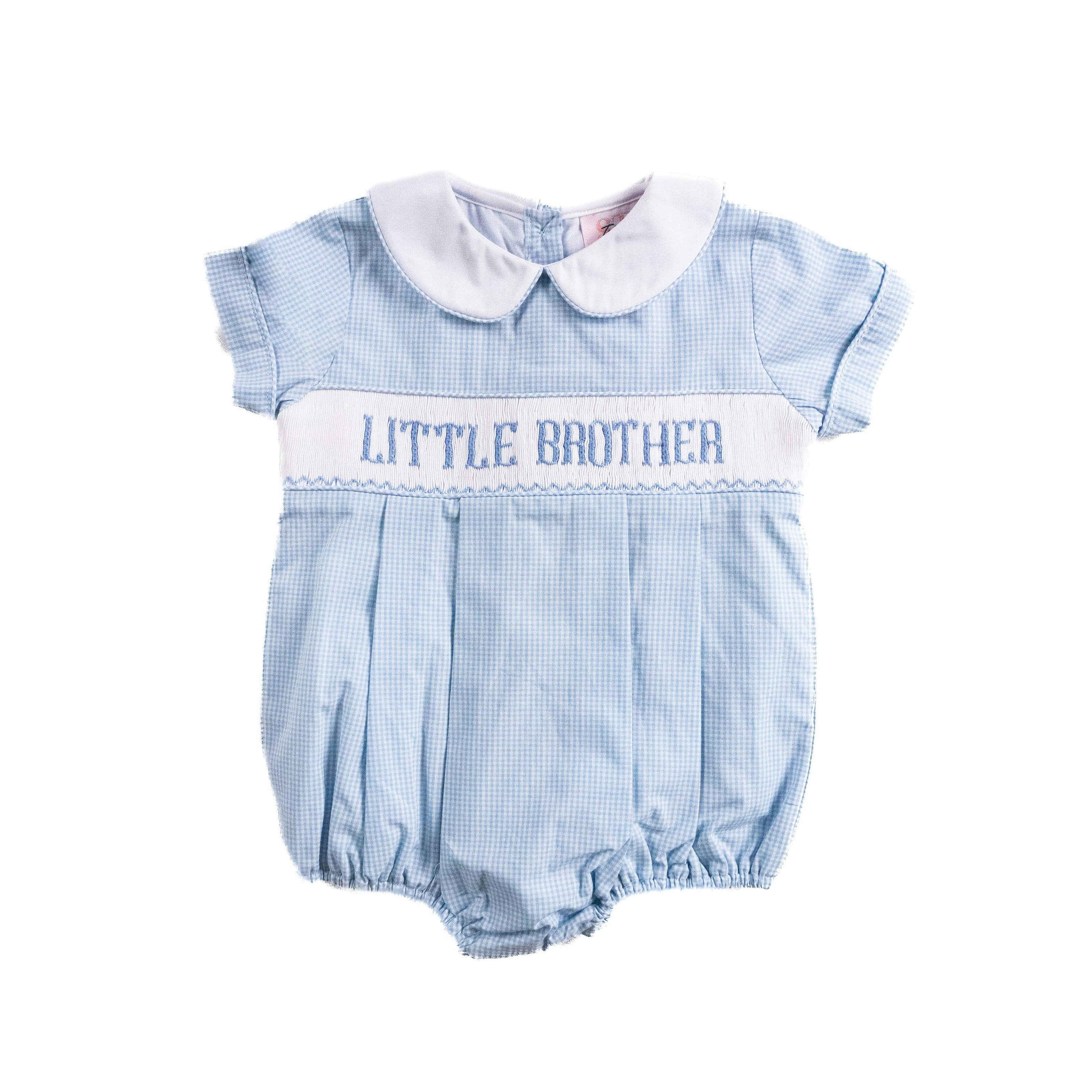 Little Brother Bubble - Blue Gingham