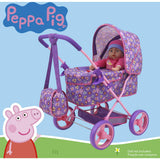 Peppa Pig: Doll Deluxe Pram & Bag - Purple