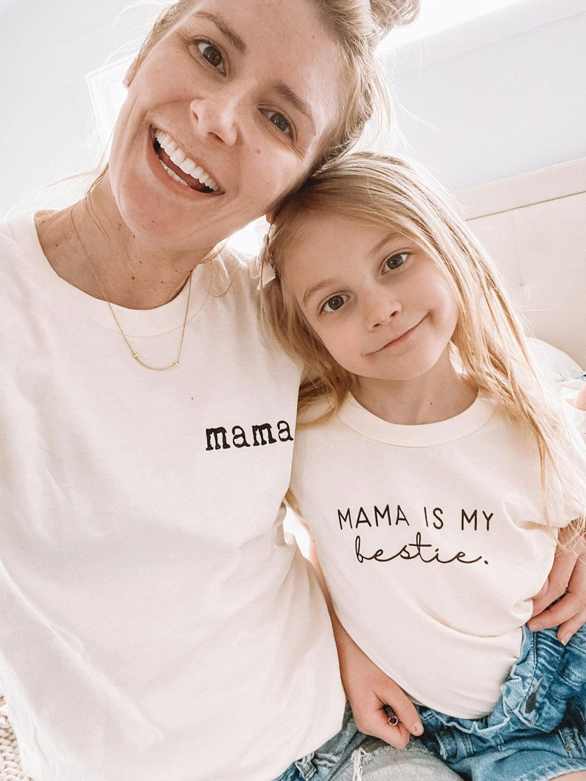 Mama Is My Bestie Organic Kids T-shirt