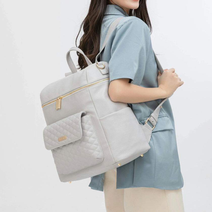 Monaco Diaper Bag | Stone Grey