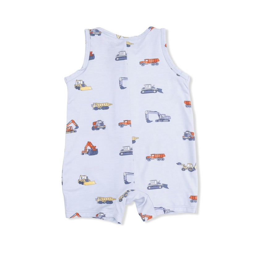 Construction Vehicles - Sleeveless Shortie Romper