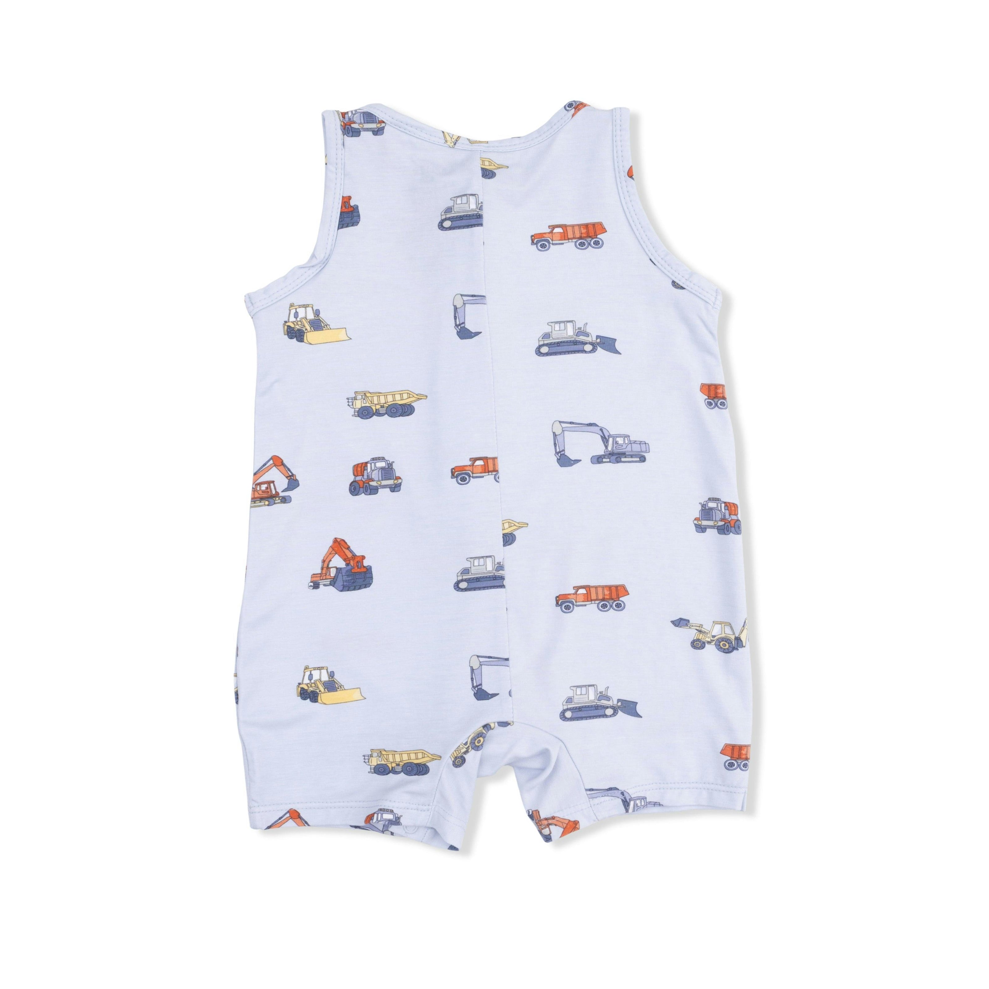 Construction Vehicles - Sleeveless Shortie Romper