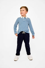 Bowie Pant, Navy with Cloud Drawcord