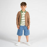 Nimme Striped Knit Polo