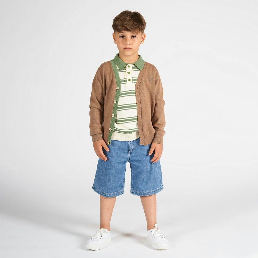 Nimme Striped Knit Polo