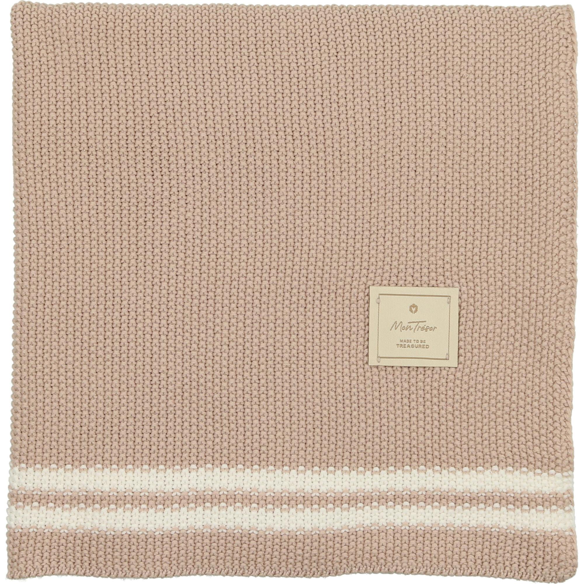 Duo Stripe Chunky-Knit Blanket
