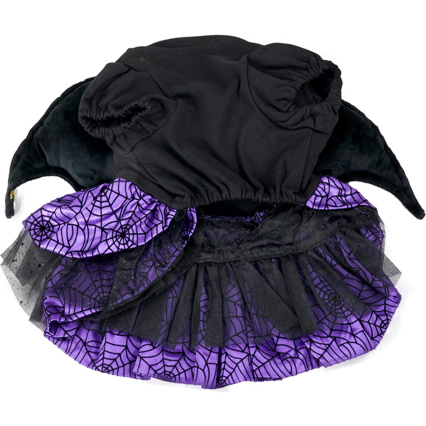 BAT WINGS PURPLE DRESS, Black