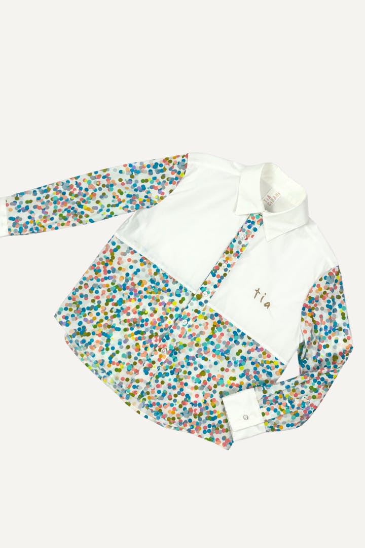 PATCHWORK BUTTON DOWN