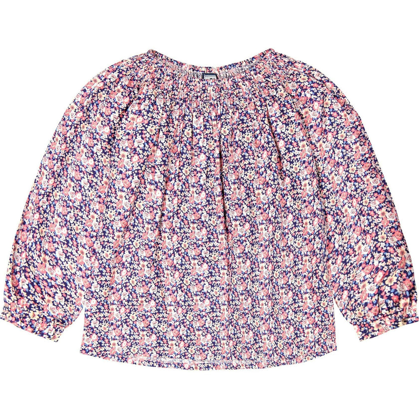 Georgina Girls Smocked Top Mini, Pink