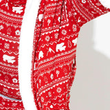 Polar Isle Red Bamboo Adult Robe