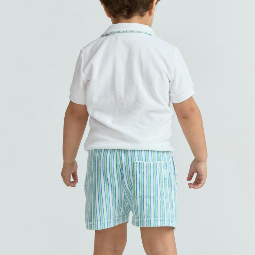 boys tamarin stripe french terry short