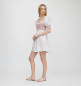 The Lila Nap Dress - White Poppy Half Drop