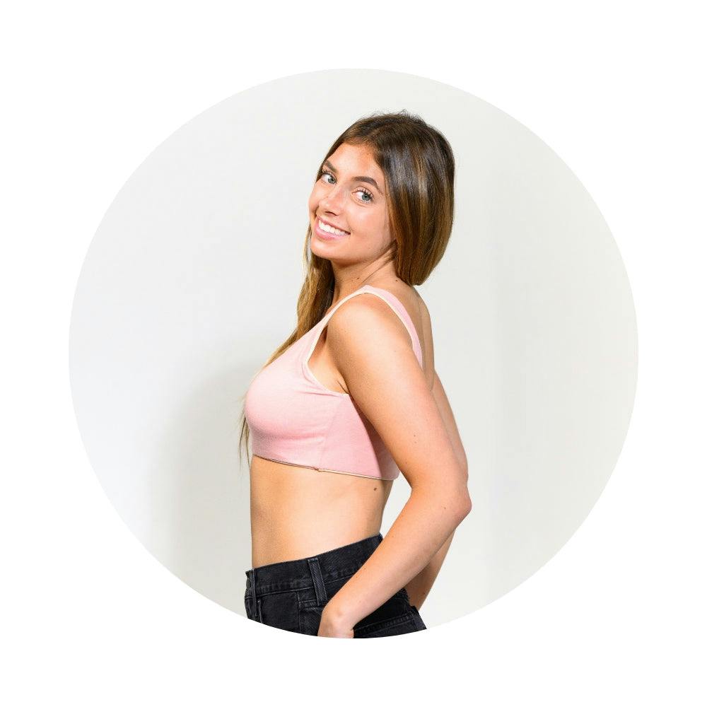 Aster Reversible Girls Tank Bra White