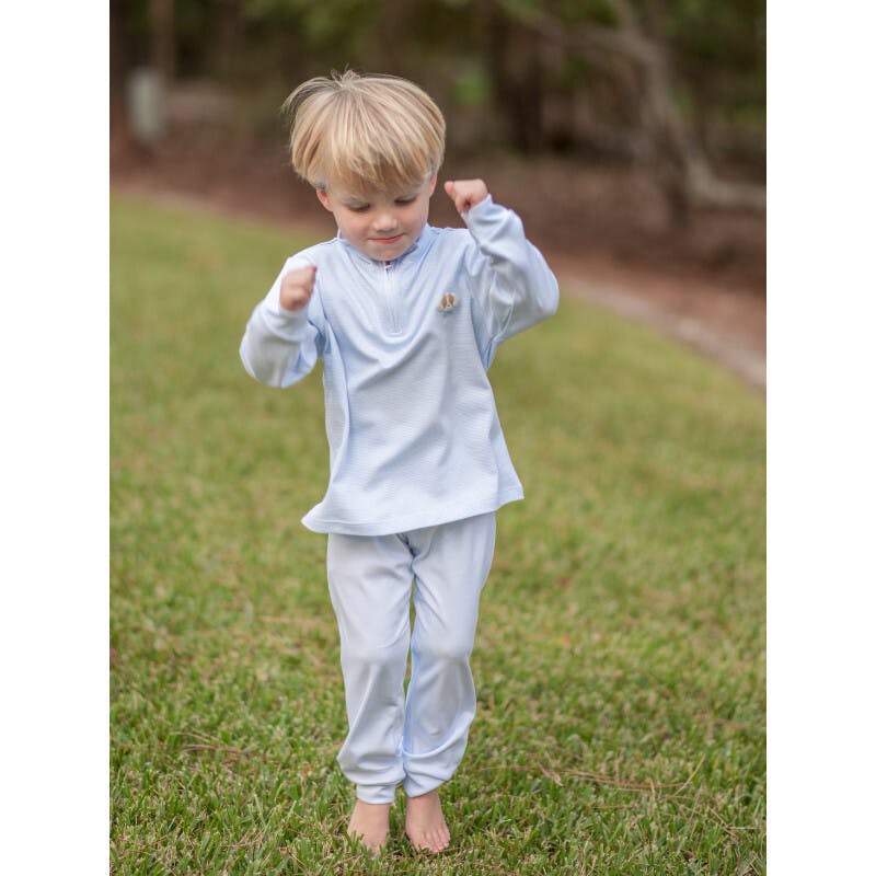 Spotted Half Zip Pullover Set