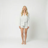 Lavender Lane Long Sleeve & Shorts Bamboo Women's Pajama Set