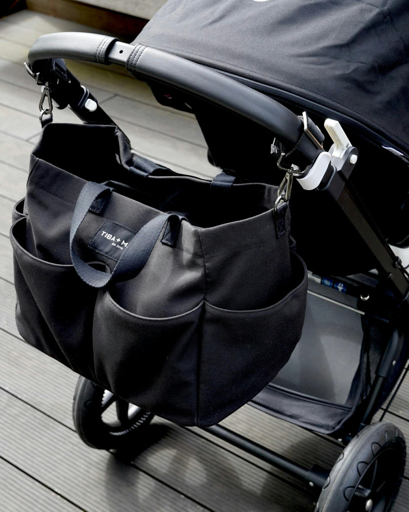 T+M Canvas Pocket Tote Black