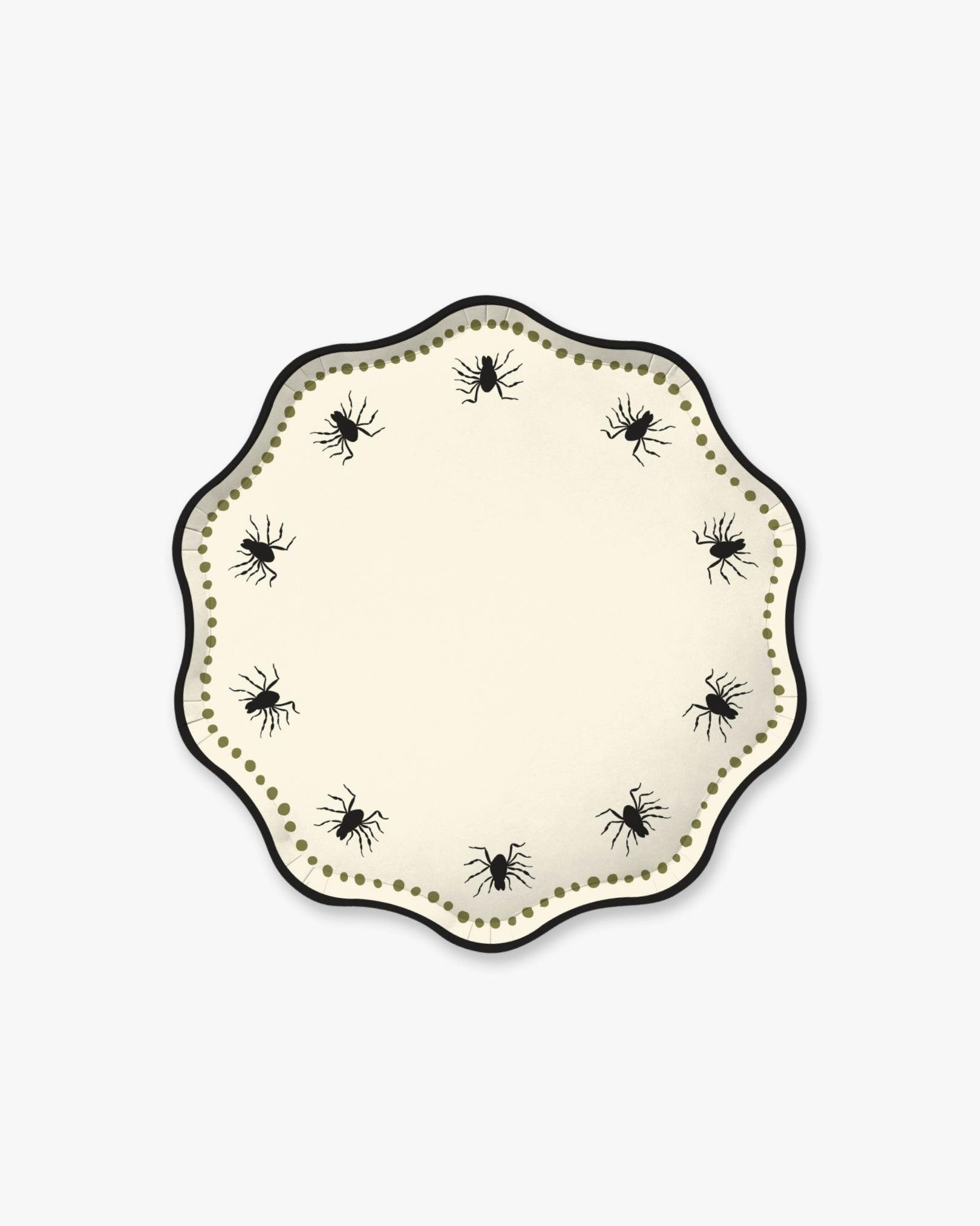 Charlotte Dessert Plate Set - Bone/Olive