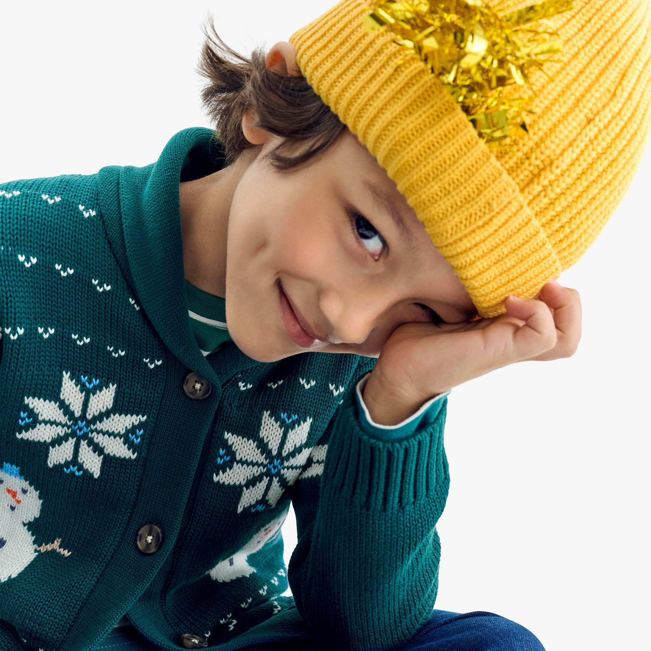 Kids shawl cardigan in frosty friends