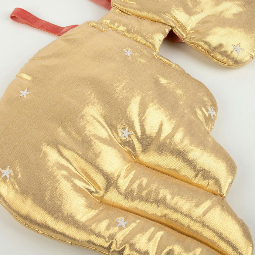 Gold Quilted Angel Wings & Crown